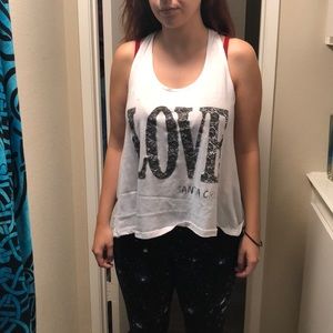 Open back Santa Cruz “Love” tank top